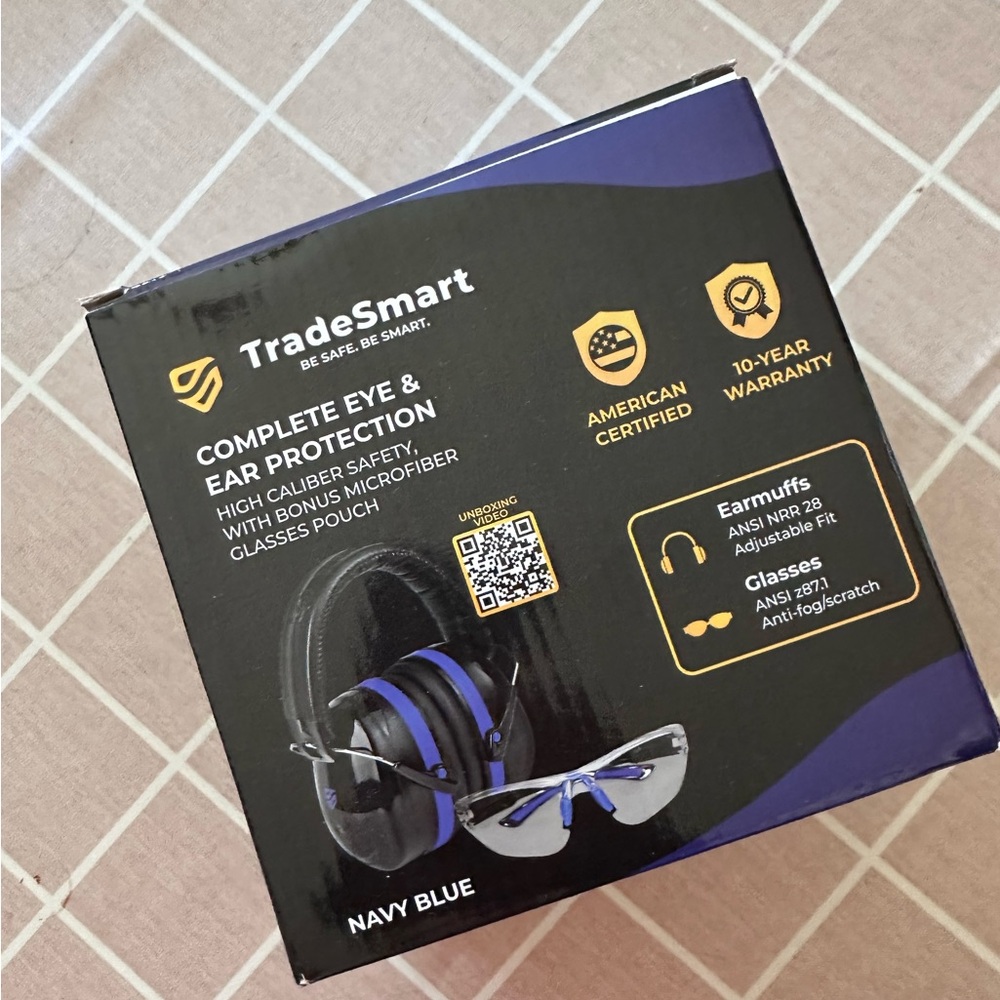 TradeSmart Complete Eye & Ear Protection - Navy Blue
